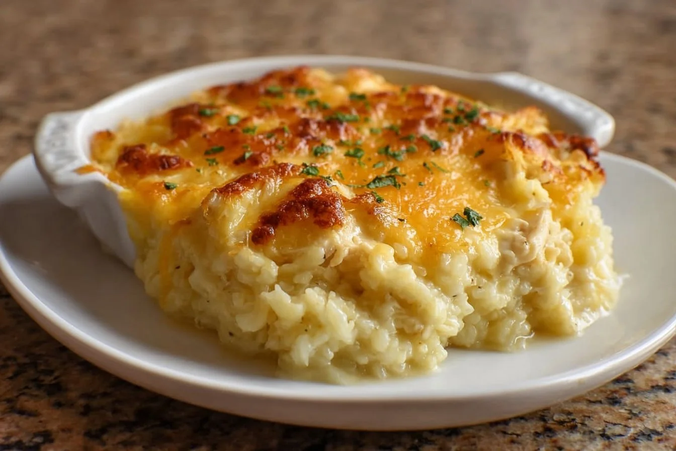 Creamy Chicken Cauliflower Rice Casserole