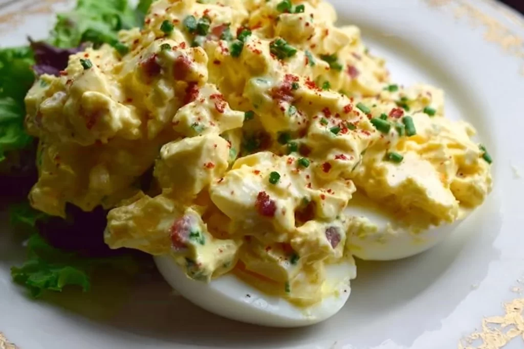 10 Minute Keto Deviled Egg Salad in a bowl