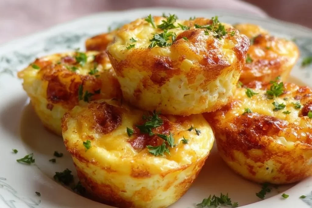 Cheesy muffin tin cottage cheese egg bites recipe for a healthy snack