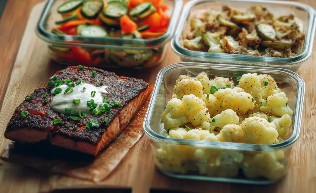 Easy low carb high protein meal prep ideas and recipes for healthy eating.