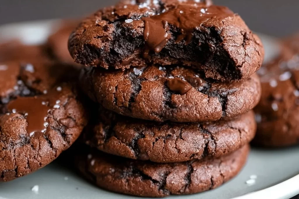 Fudgy keto cookies on a plate, perfect for low-carb diet enthusiasts