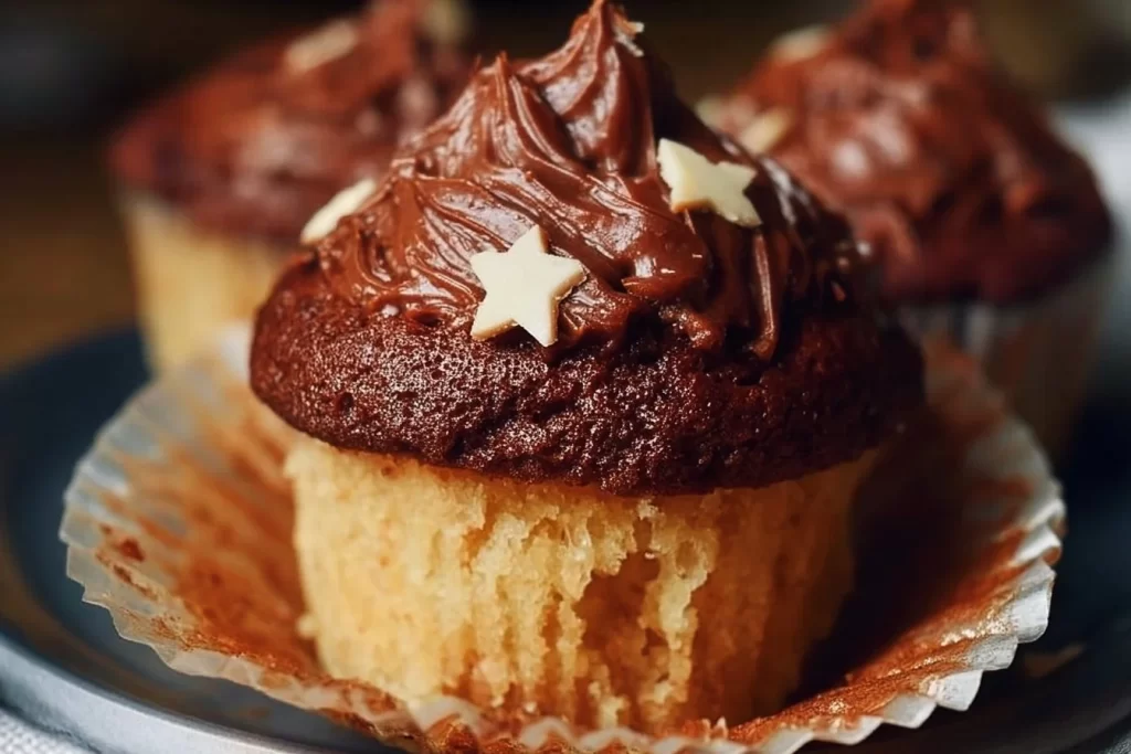 Delicious gluten-free almond flour cupcakes topped with frosting