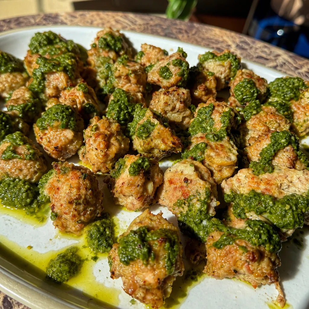 Delicious high protein meatballs made with ground meat and nutritious ingredients.