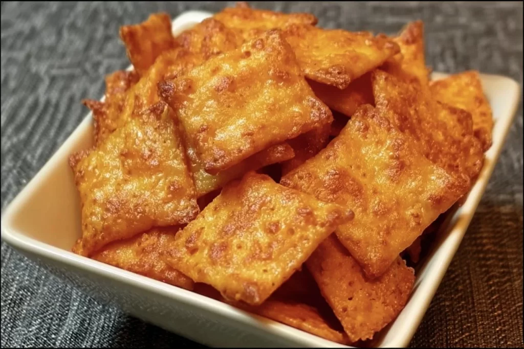 Delicious Keto Cheez It crackers for low-carb snacking