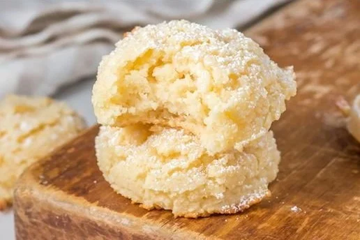 Delicious Keto Cream Cheese Cookies stacked on a plate