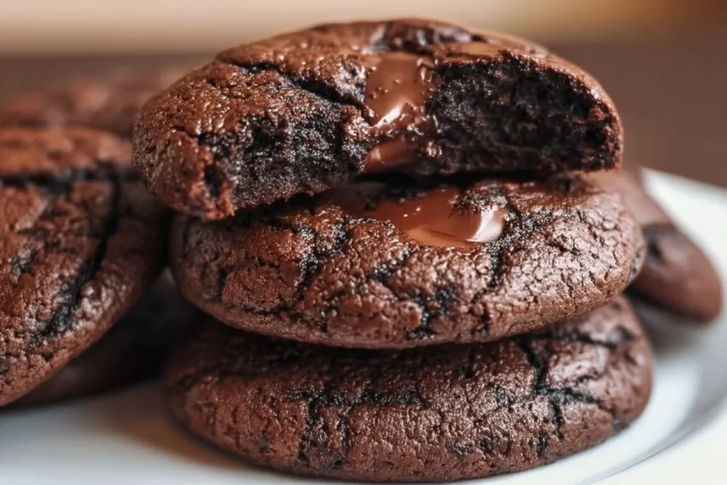Delicious keto flourless fudge cookies for chocolate lovers on a low-carb diet.