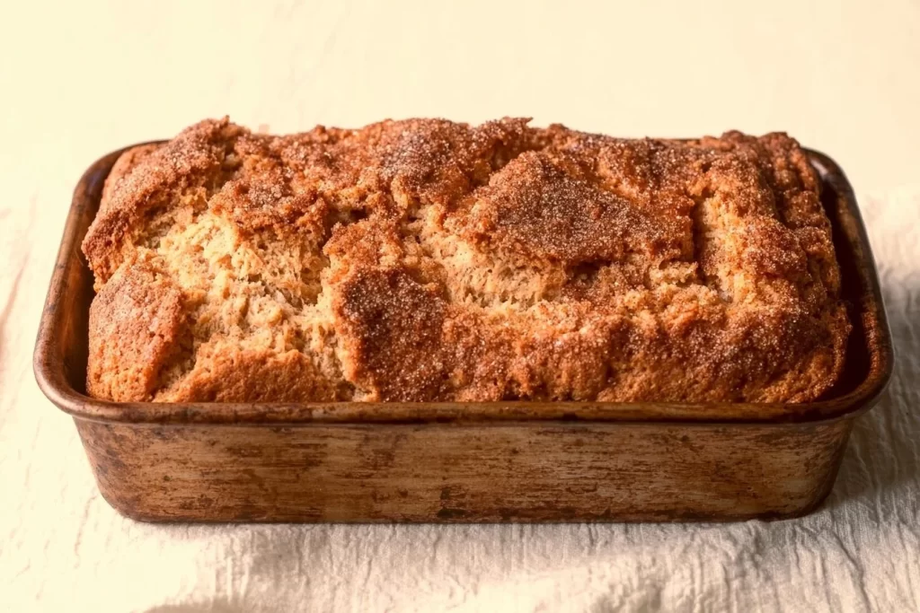 loaf of easy keto cinnamon bread on a wooden table